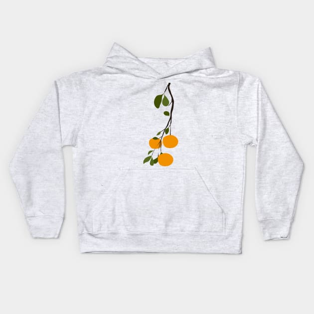 Branch of citrus Kids Hoodie by grafart